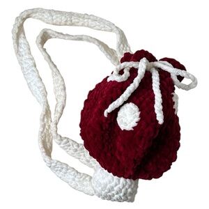 Handcrafted Red and White Mushroom Crochet Bag